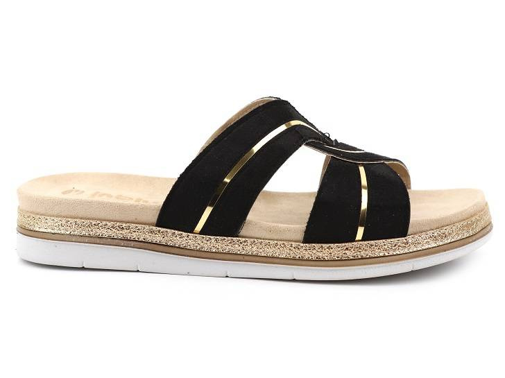 Klapki damskie na lato, wakacje - INBLU SA-43, czarne