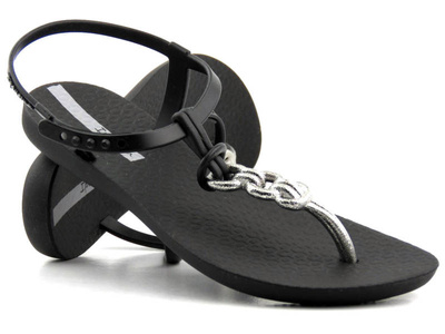 Gumowe sandały damskie typu japonki - IPANEMA 83183, czarne