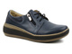 Wygodne półbuty damskie na grubej podeszwie - Helios Komfort 328S, granatowe