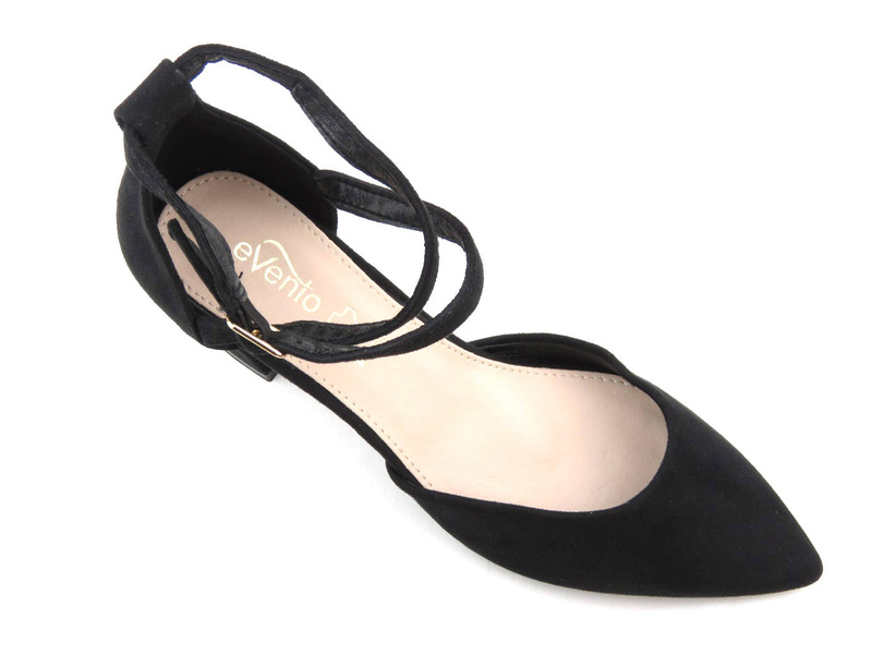Eleganckie sandały, czółenka damskie na słupku - Evento 20SD98-1627, czarne