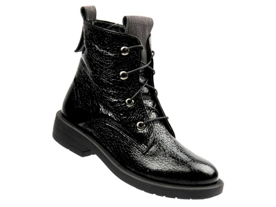 Botki Damskie Skórzane Venezia 00101436R Czarne Wsuwane