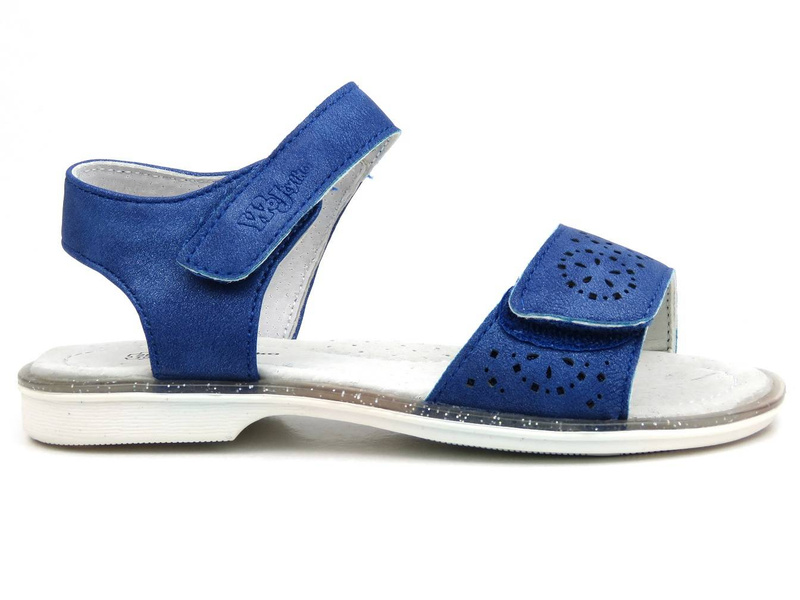 Sandały dziecięce polskiego producenta - WOJTYŁKO 40221, granatowe