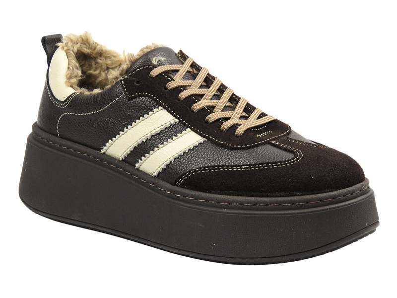 Skórzane półbuty barefoot damskie czarne Nika Komfort 1429 tegość H