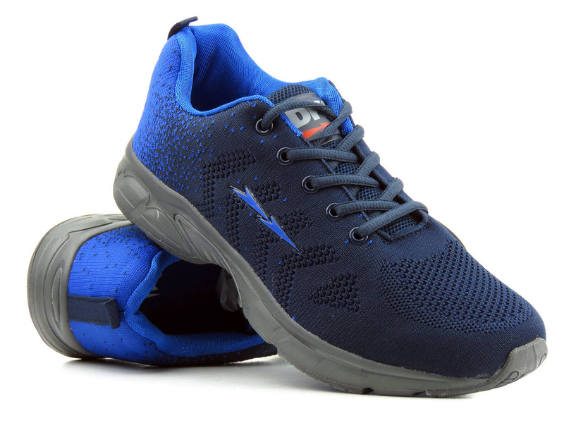 Buty męskie sportowe z siateczkowej tkaniny - DK  SA605122, granatowe
