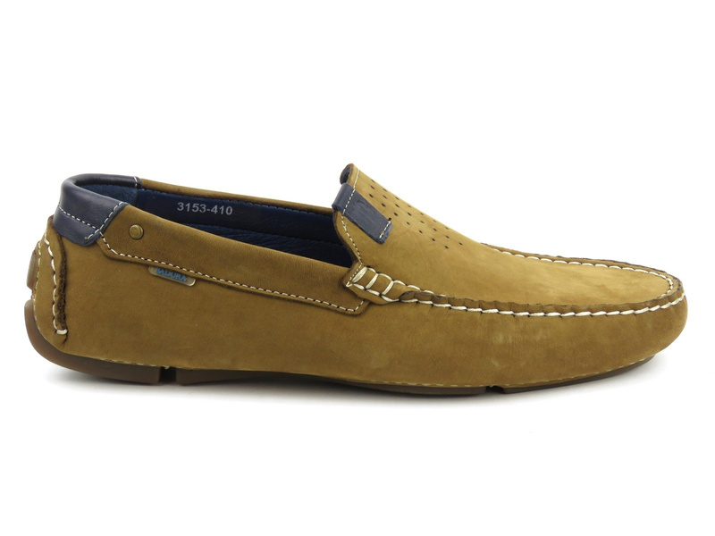 Skórzane mokasyny męskie Badura 3153