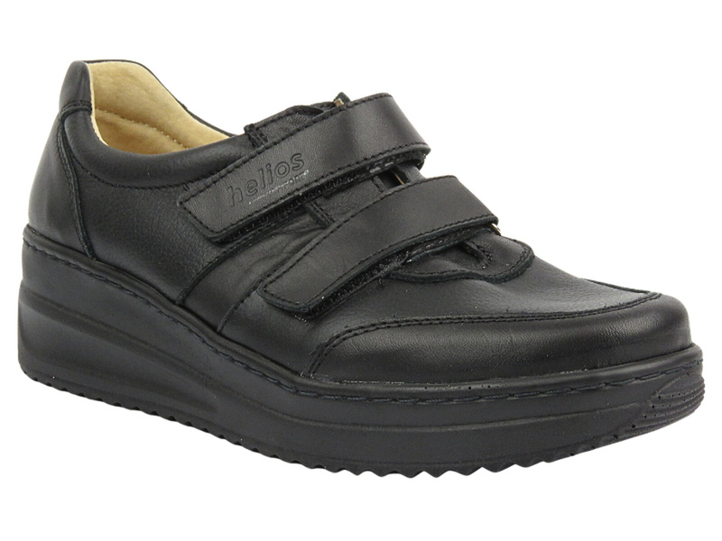 Półbuty damskie na rzep - Helios 432, czarne