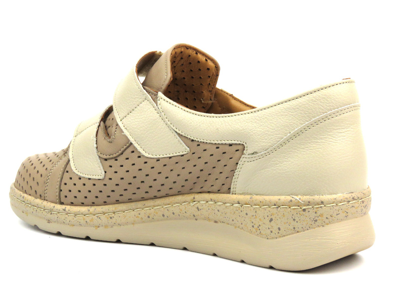 Wygodne półbuty damskie - Axel 9299, beżowe