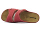 Wygodne klapki damskie ze skóry naturalnej - INBLU OE-02, czerwone