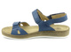 Sandały damskie na trzy rzepy - HELIOS Komfort 282, granatowe