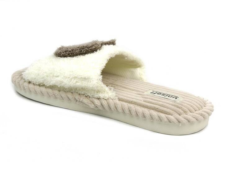 Futerkowe kapcie damskie - Unisoft 23PA11-6646, beżowe