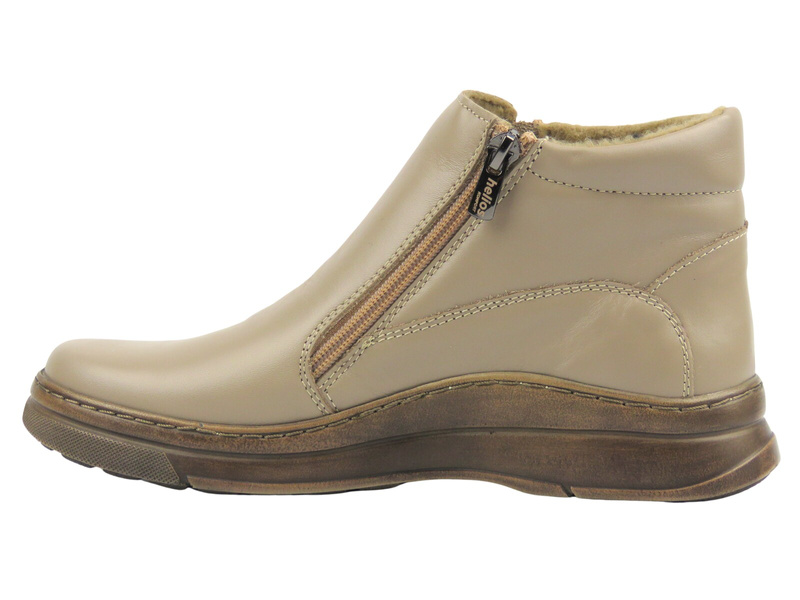 Wygodne botki damskie Helios Komfort 595, beżowe