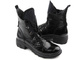 Bogato zdobione botki damskie lakierowane - VENEZIA 018419095, czarne