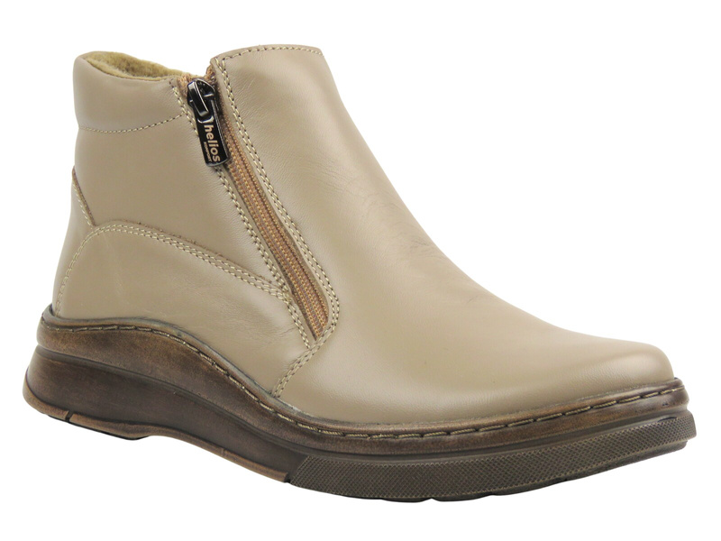 Wygodne botki damskie Helios Komfort 595, beżowe