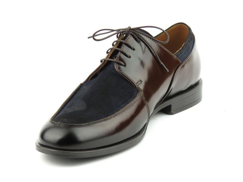 Caponki męskie z wysokiej jakości skóry - Conhpol 8502, brązowe