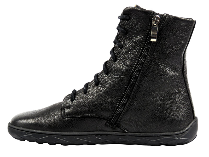 Barefoot minimalistyczne ocieplane botki damskie czarne Nika Komfort 1442