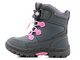 Śniegowce dziecięce AMERICAN CLUB Soft Shell HL 38/23, szaro-różowe z serduszkiem