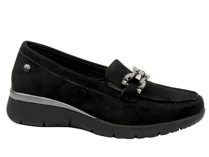 Półbuty, mokasyny damskie czarne Inblu IC-20