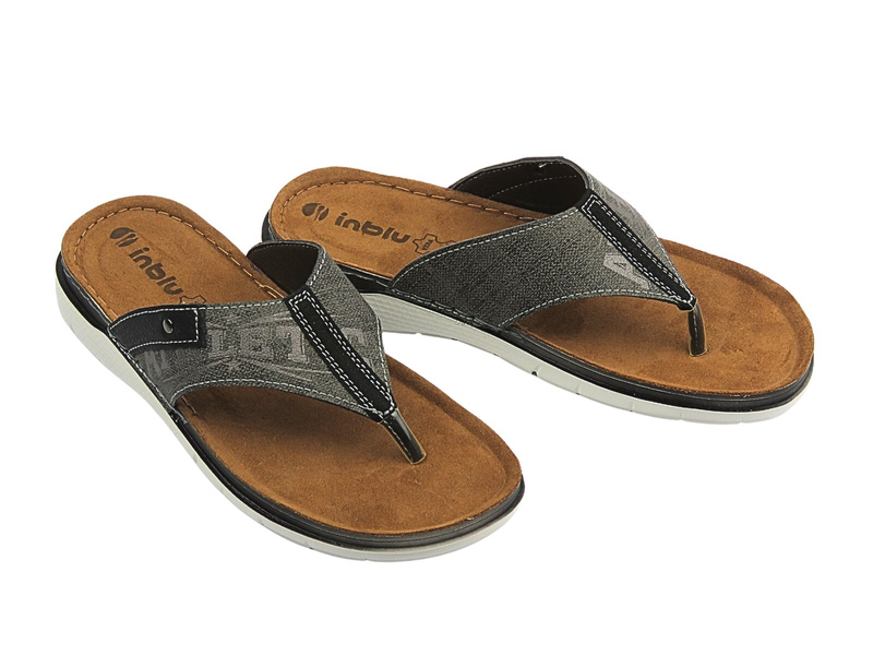 Klapki japonki męskie szare INBLU VI-1E