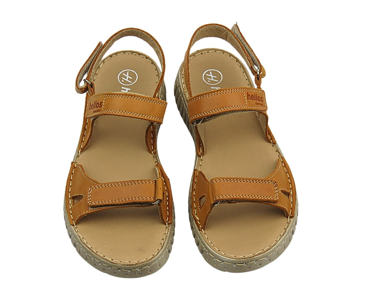 Miękkie, wygodne sandały damskie brązowe Helios Komfort 205S