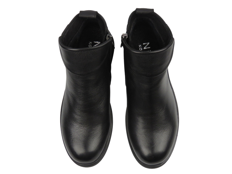 Botki damskie skórzane czarne Nika Komfort 0639-252401