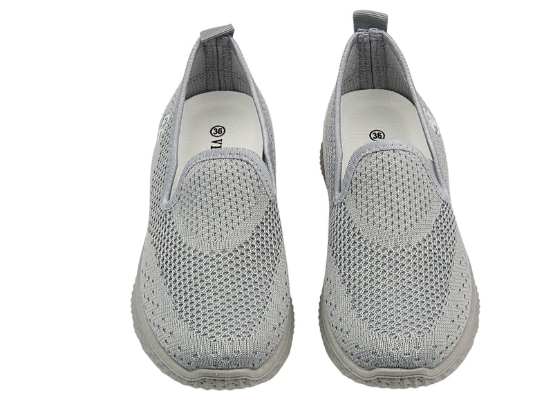 Lekkie półbuty damskie szare Vinceza 34602