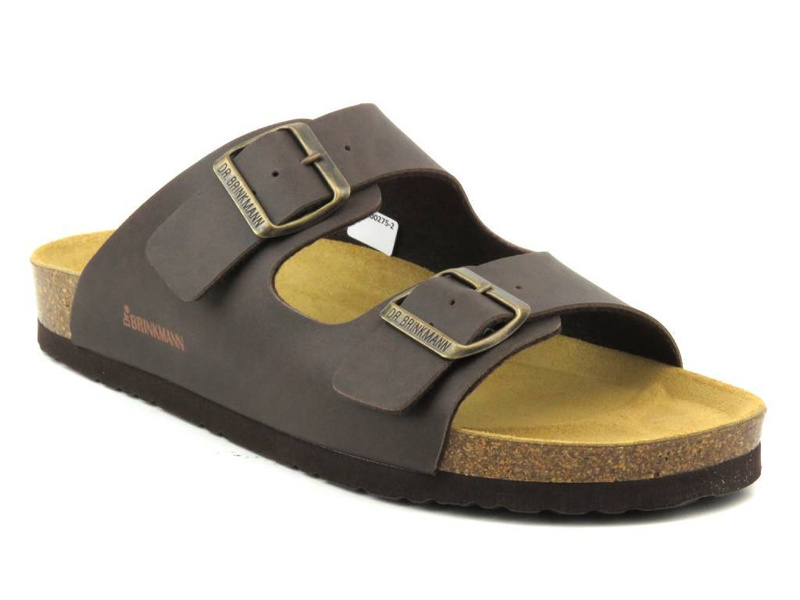 Wygodne klapki męskie klasyczne - Brinkmann 600275-2, brązowe