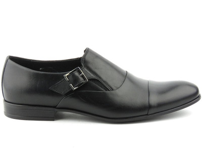 Monki pojedyncze ze skóry licowej - Conhpol 8472, czarne