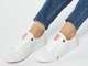 Trampki damskie, buty sportowe Big Star FF274087, białe z czerwonymi elementami