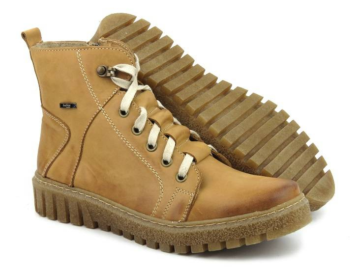 Trapery damskie ocieplane - HELIOS Komfort 577, jasny brąz