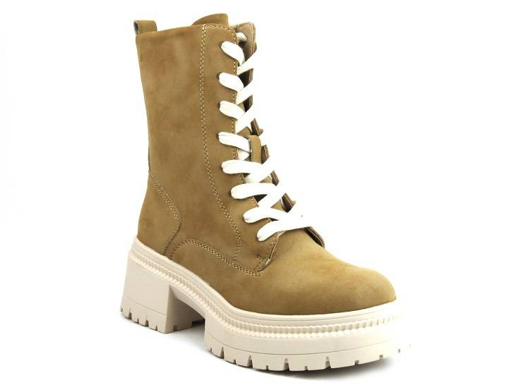 Karmelowe botki, trapery damskie Potocki 23-21069, jasnobrązowe