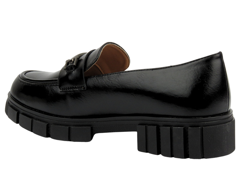 Eleganckie półbuty damskie - Potocki 24-12464BK, czarne