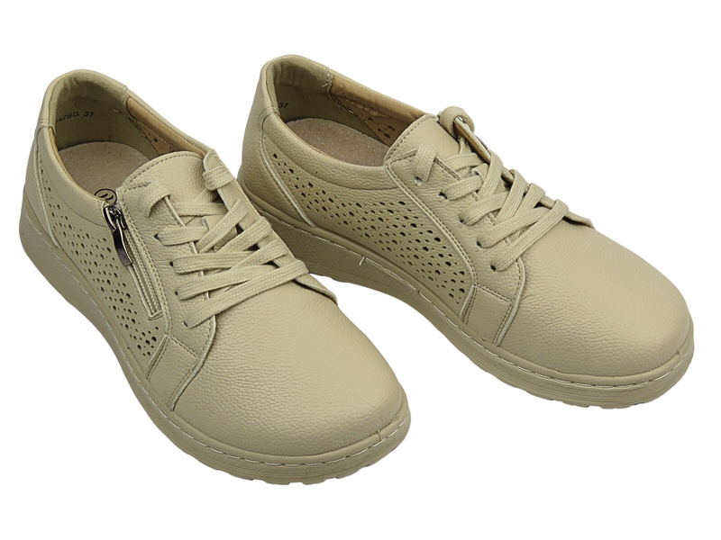 Sportowe półbuty damskie beżowe Potocki 25-90342