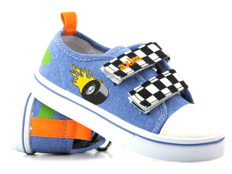 Trampki dziecięce na rzepy - AXIM 23748, niebieskie