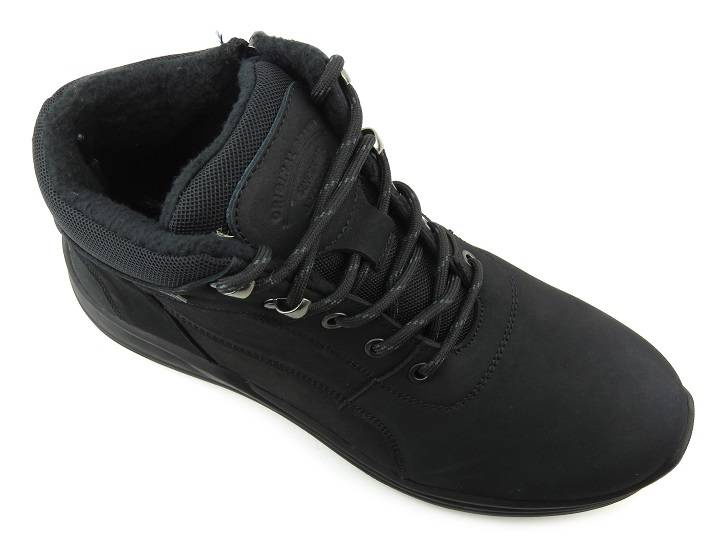 Ciepłe trzewiki męskie sportowe - AMERICAN CLUB CY70/22, czarne