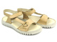 Skórzane sandały damskie polskiej marki - HELIOS Komfort 249S, jasnobeżowe
