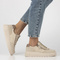 Sneakersy damskie na platformie - Filippo DP6862/25, beżowe