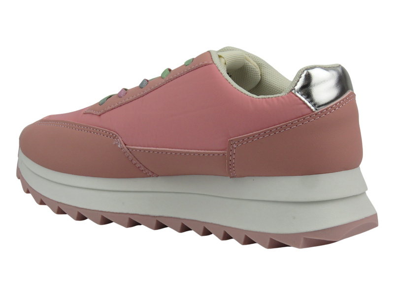 Sneakersy damskie na platformie - Potocki 24-16311, różowe