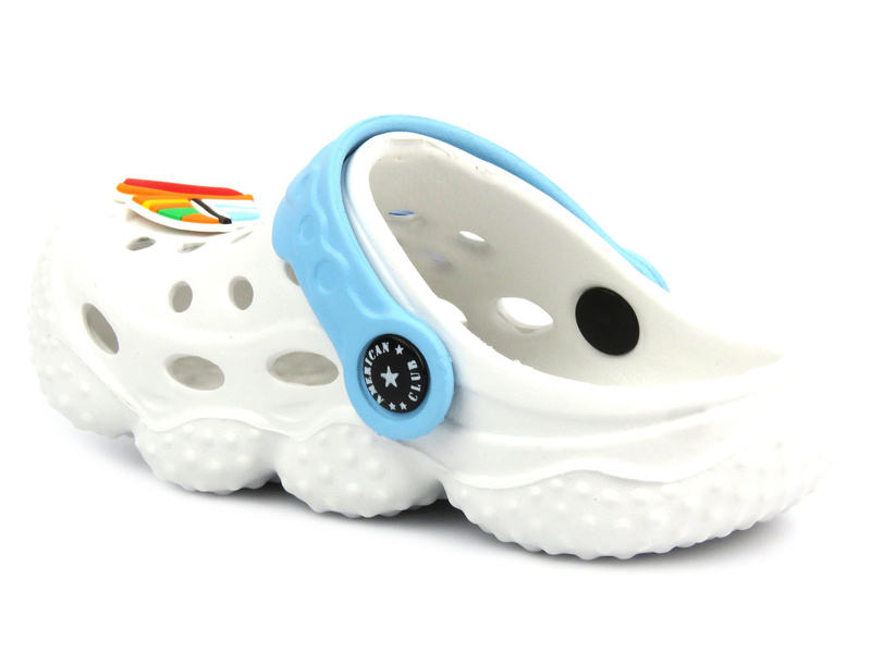 Klapki, sandałki dziecięce, clogsy - AMERICAN CLUB NH 130/24, białe