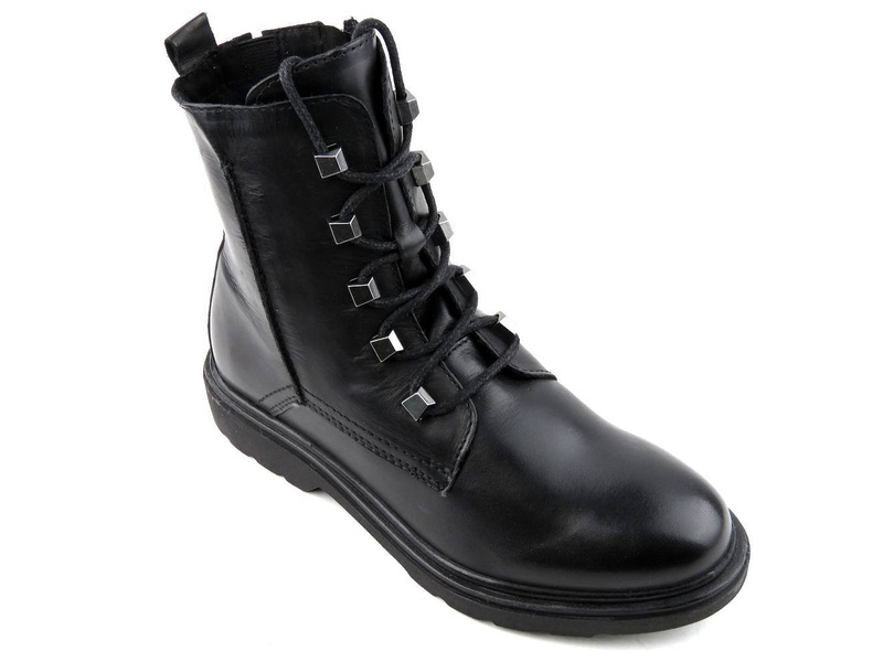 Skórzane botki damskie Marco Tozzi 25276, czarne