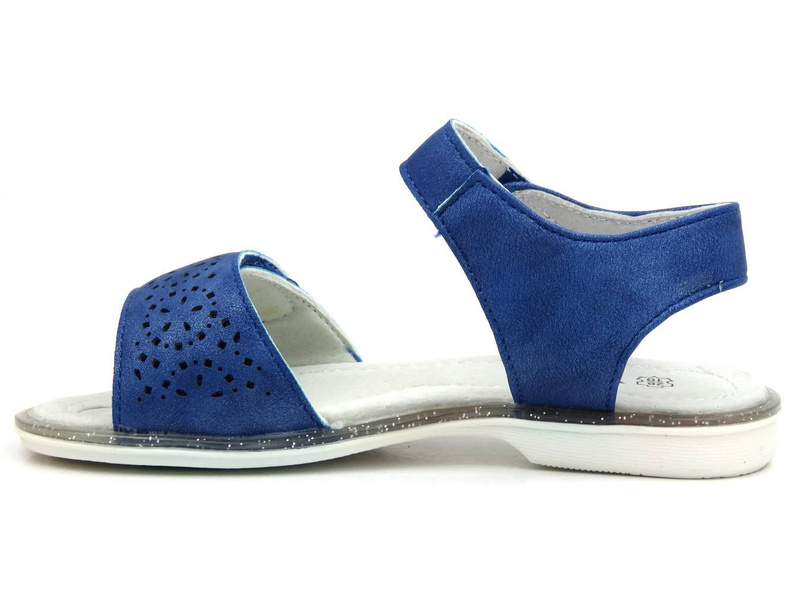 Sandały dziecięce polskiego producenta - WOJTYŁKO 40221, granatowe