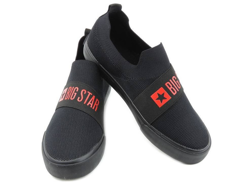 Trampki damskie, buty sportowe wsuwane - Big Star FF274221, czarne