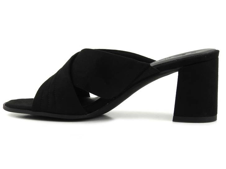 Klapki damskie na słupku - Marco Tozzi 27220, czarne