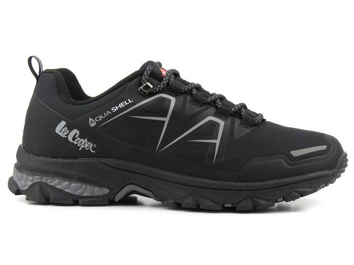 Buty męskie trekkingowe niskie z Aqua Shell - LEE COOPER 23-01-1746M, czarne