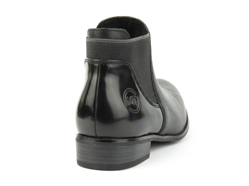 Skórzane sztyblety damskie Marco Tozzi 25387, czarne