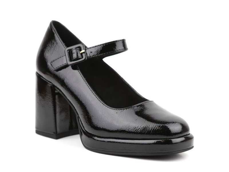 Czółenka, półbuty damskie na obcasie - Marco Tozzi 2-24405-41, czarne