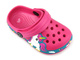 Klapki, sandałki dziewczęce clogsy  - AMERICAN CLUB NH 65/23, NH 66/23, różowe z jednorożcem