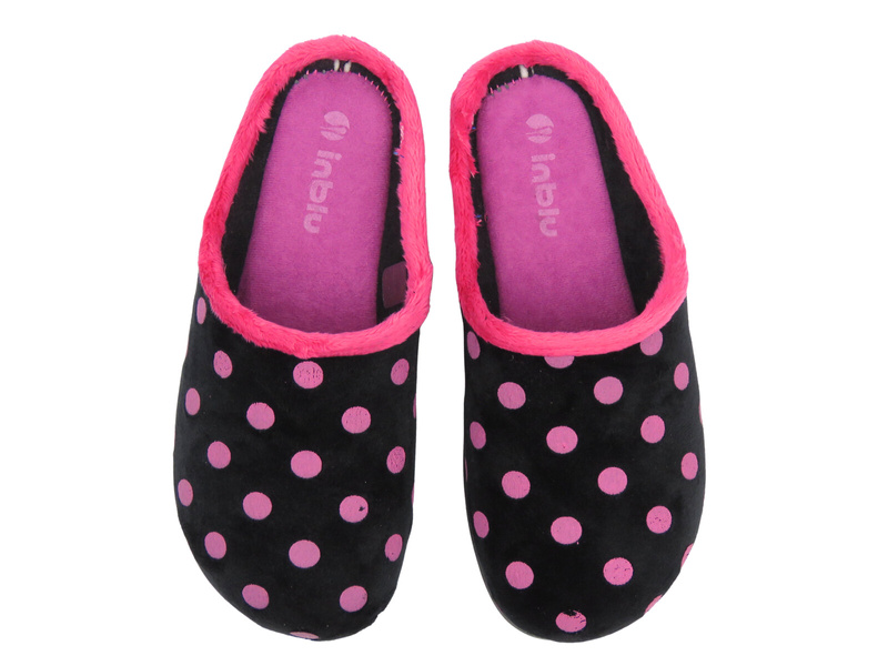 Kapcie damskie domowe czarne Inblu EC-90