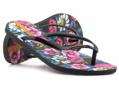 Japonki damskie plażowe, basenowe - Ipanema 27014, czarne