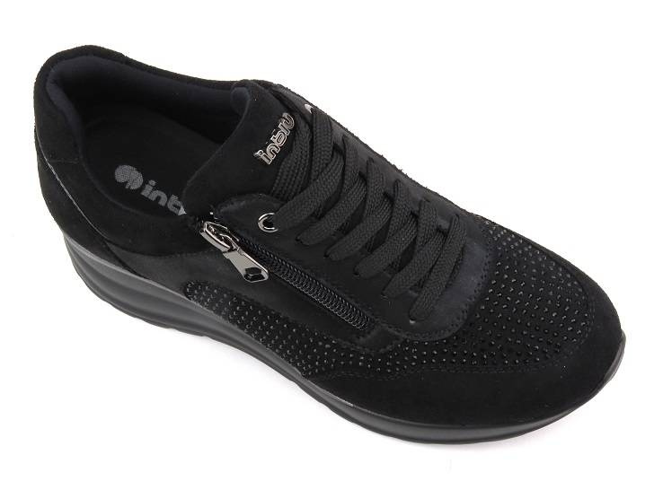 Sneakersy damskie na koturnie - INBLU IN001299, czarne