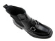 Lakierowane botki damskie na klocku - VENEZIA 13132401, czarne